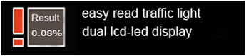 alcosafe breathalyser featuring an aesy read traffic  light display